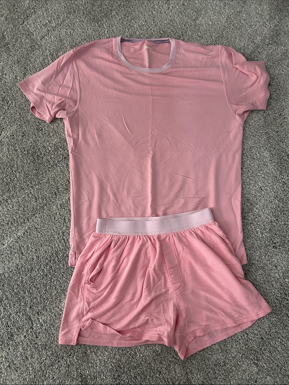 Everyday Soft Pink Short-Sleeve Pajama Set by Jambys